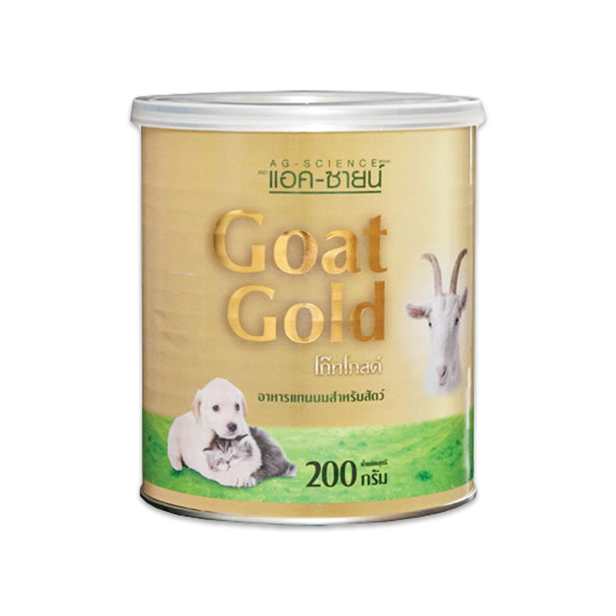 AG-Science Goat Gold แอค-ซายน์ โก๊ทโกลด์ อาหารแทนนมสำหรับสัตว์ ขนาด 200 กรัม