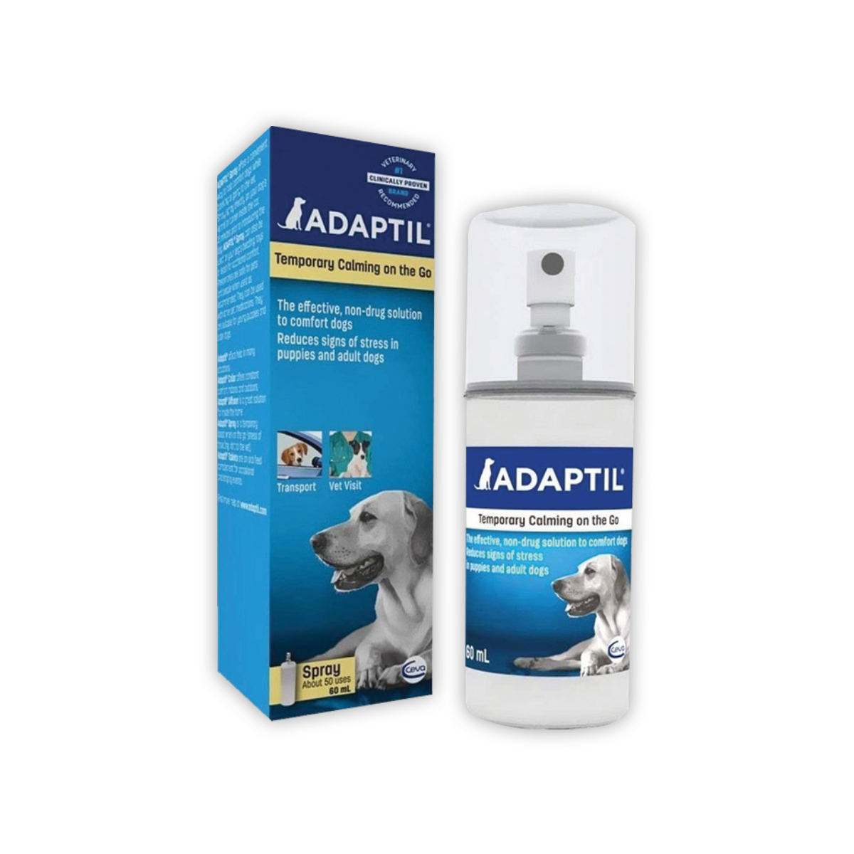 Adaptil Calm Spray อะแดปทิล ฟีโรโมนสังเคราะห์สำหรับสุนัข (แบบสเปร์ย) ขนาด 60 มล.