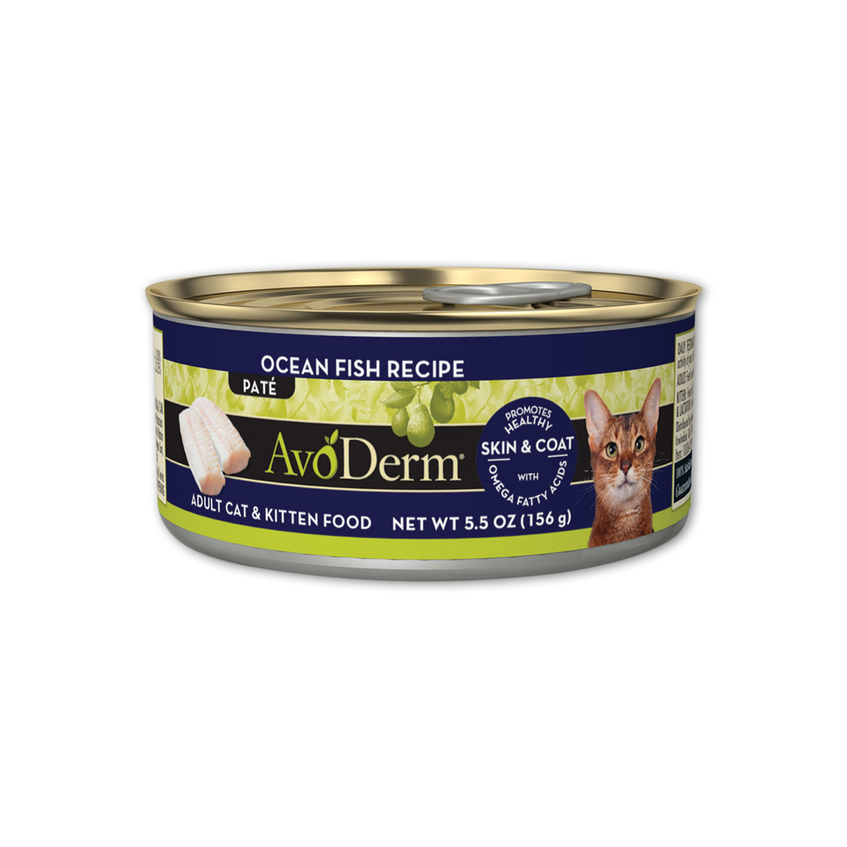 AvoDerm อโวเดิร์ม อาหารกระป๋องสำหรับลูกแมวและแมวโต สูตรปลาทะเล ขนาด 5.5 ออนซ์ (24 กระป๋อง)