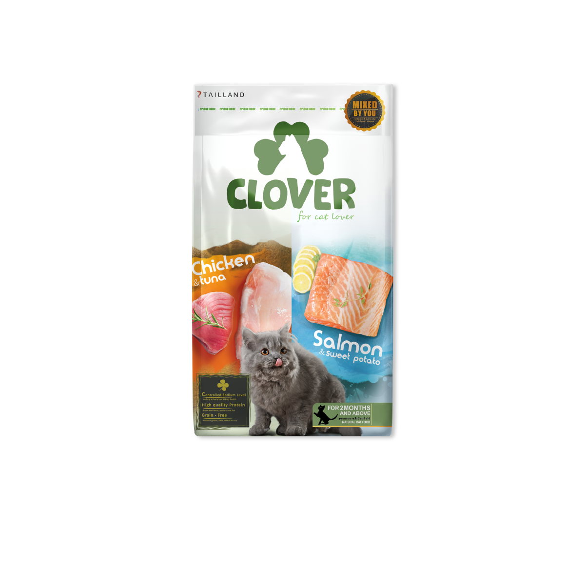 [MANOON] CLOVER Ultra holistic & Grain-free โคลเวอร์ อาหารแมวโฮลิสติกและเกรนฟรี สูตรมิกซ์บายยู สำหรับแมวทุกช่วงวัย