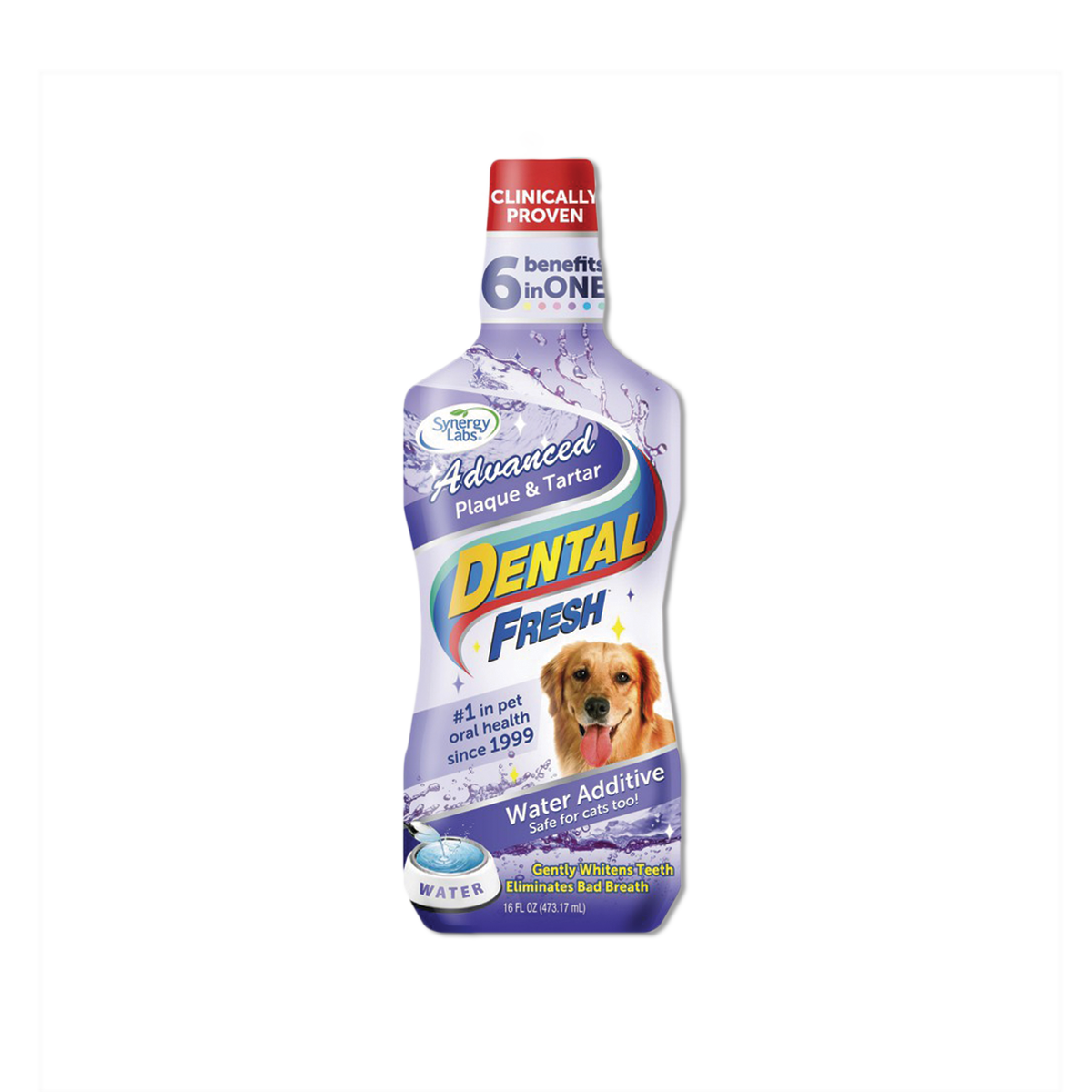 Dental Fresh Advenced Plaque&Tartar เดนทอลเฟรช น้ำยาทำความสะอาดช่องปากและฟันสุนัขสูตรขจัดคราบและหินปูน ขนาด 17 ออนซ์ (503 มล.)