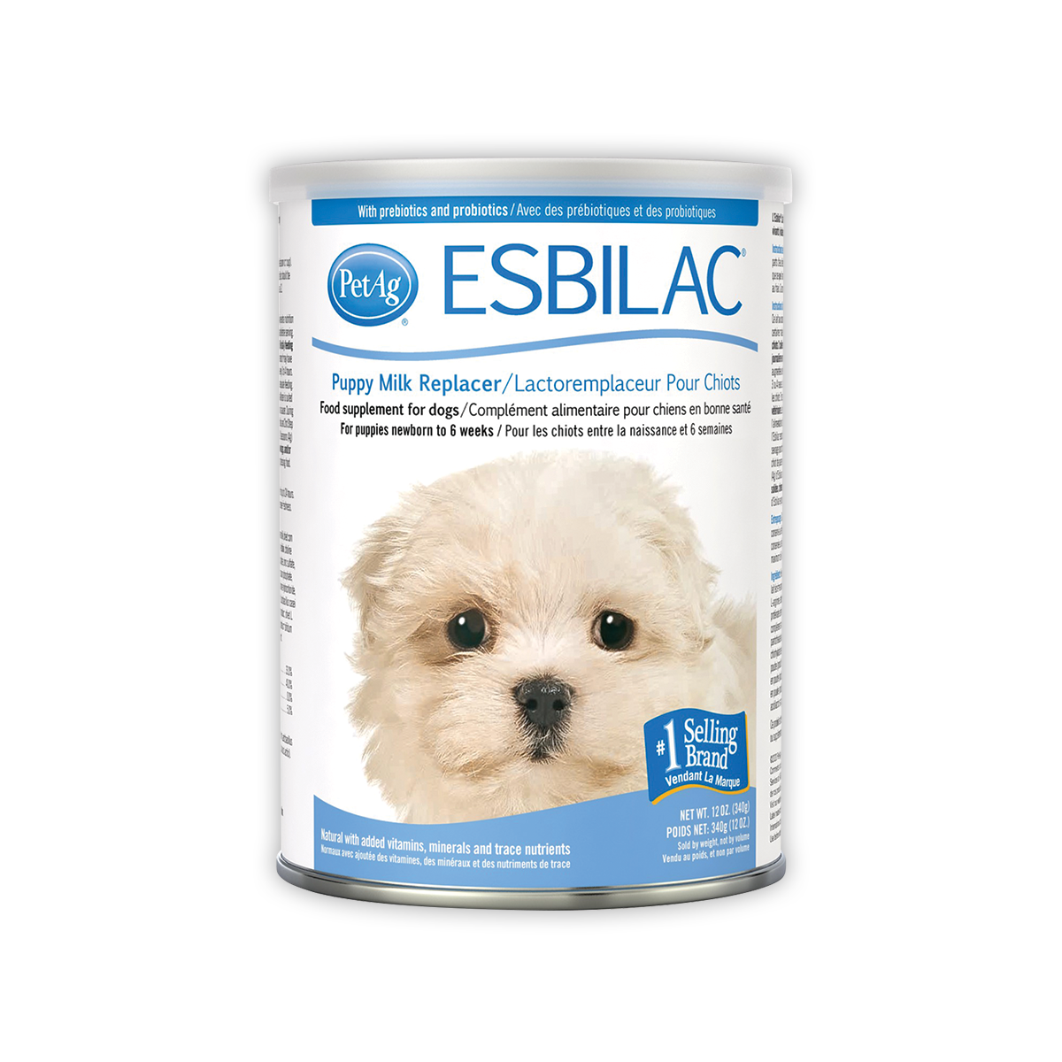 Esbilac Puppy Milk Replacer Powder เอสบิแลค นมผงสำหรับลูกสุนัข ขนาด 12 ออนซ์