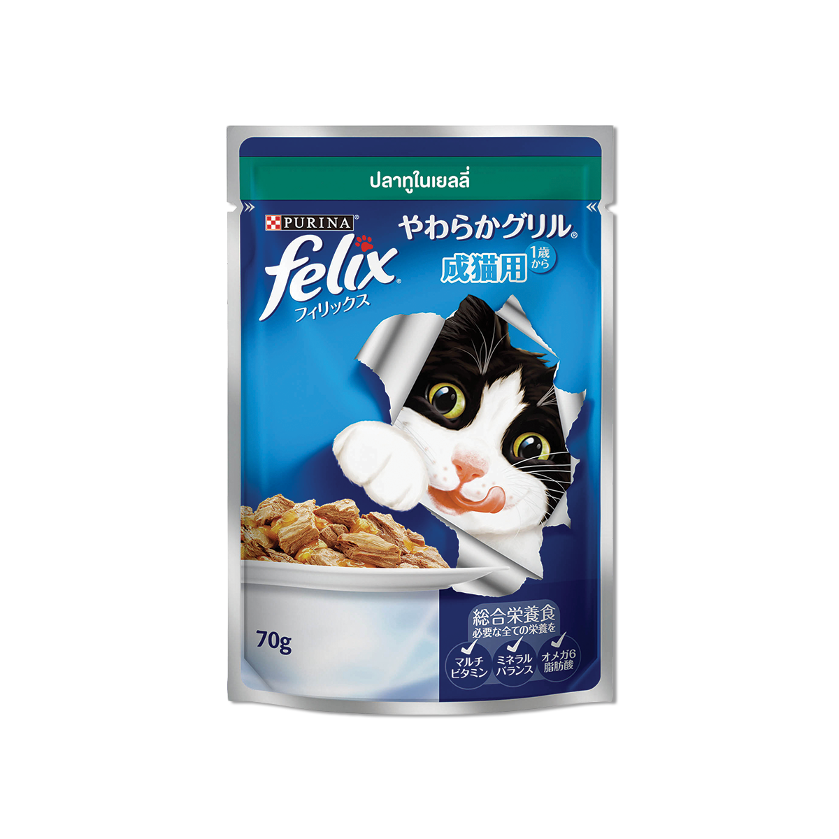 [MANOON] FELIX Cat Food Mackerel in jelly 70g (12 pack)