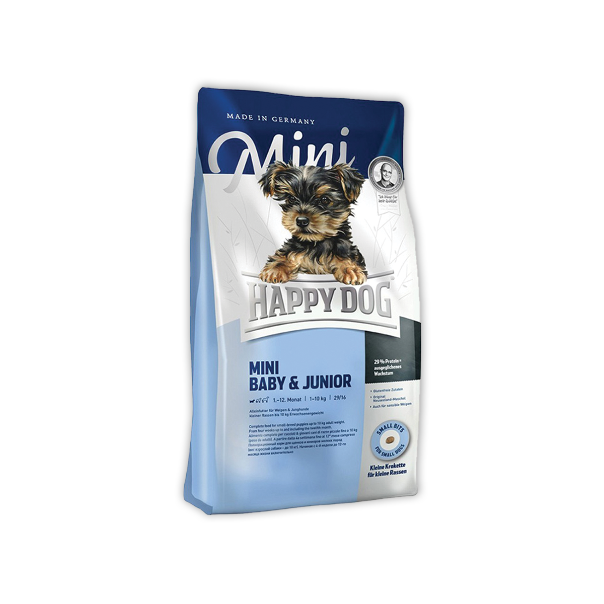 Happy Dog Mini Baby&Junior แฮปปี้ ด็อก มินิ เบบี้ แอนด์ จูเนียร์ อาหารสำหรับลูกสุนัขพันธุ์เล็ก