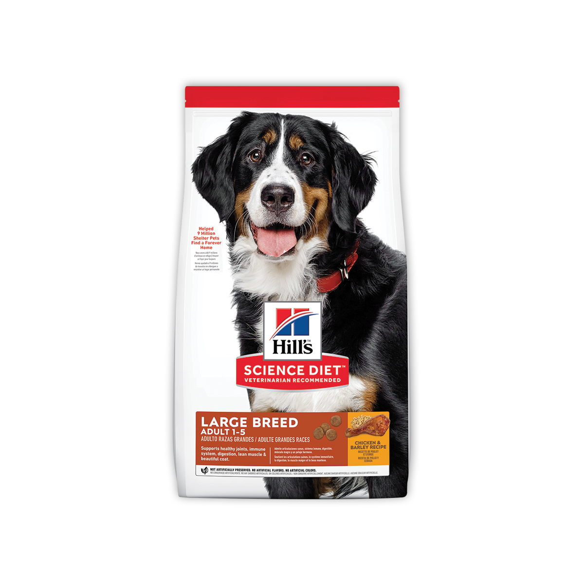 Hill's Science Diet Adult Large Breed Chicken & Barley ฮิล อาหารสุนัขสำหรับสุนัขสายพันธ์ุใหญ่อายุ 1-5 ปี