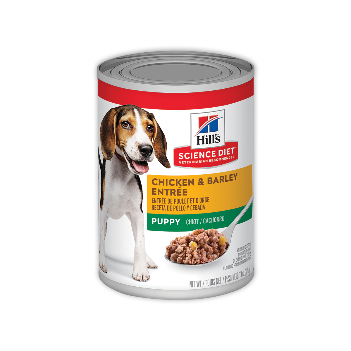 [MANOON] Hill's Science Diet Can Puppy Chicken & Barley Entrée ฮิล อาหารเปียกลูกสุนัข รสไก่และข้าวบาร์เลย์ ขนาด 13 ออนซ์