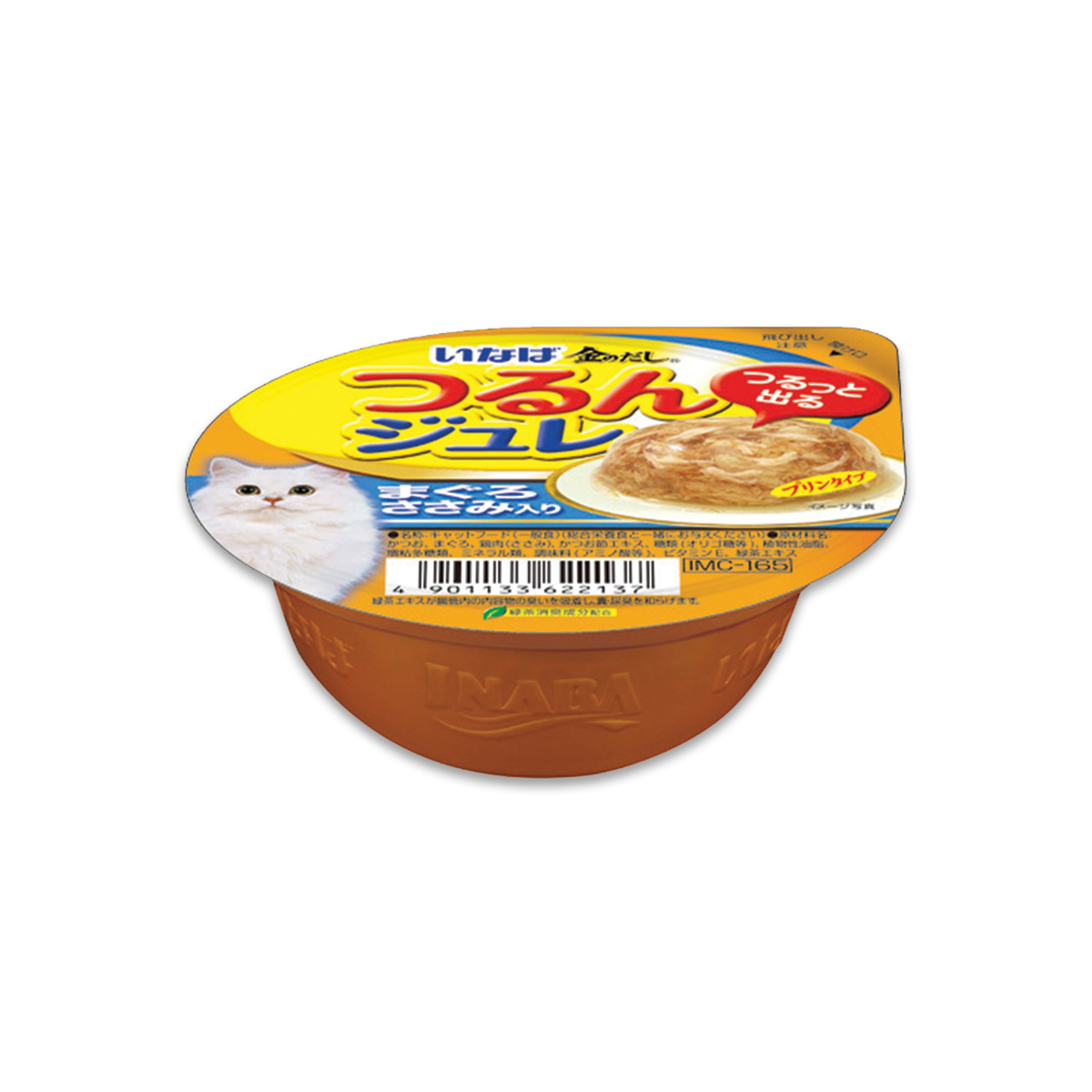 [MANOON] INABA  Jelly Cup Tuna Flake with Sliced Bonito in Soft Jelly Flavor อินาบะ เยลลี่คัพ อาหารเปียกแมวชนิดถ้วย รสปลาทูน่าชิ้นย่อยและปลาโอสไลซ์ในเยลลี่แบบนุ่ม ขนาด 65 กรัม (12 ชิ้น)