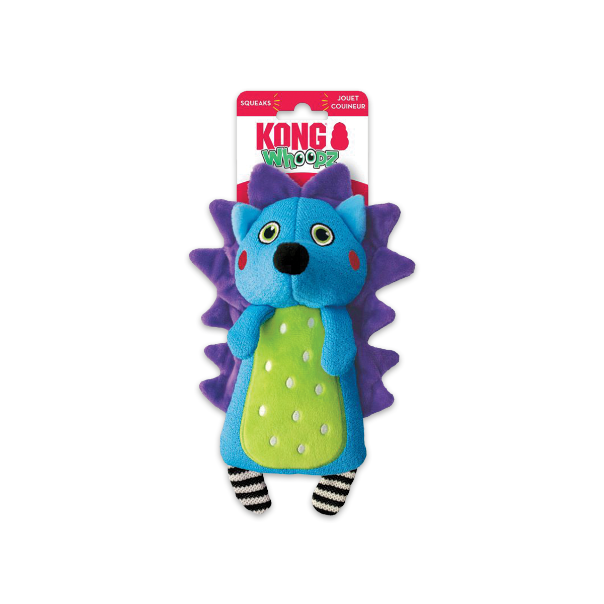 KONG Whoopz Hedgehog Size S คอง ของเล่นรูปตุ๊กตาเม่น ไซส์ S
