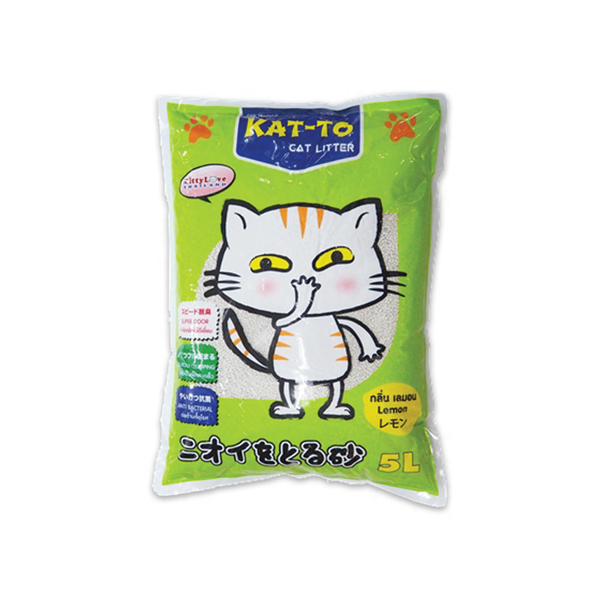 Kat-To Lemon Scent แคทโตะ ทรายแมวกลิ่นเลม่อน