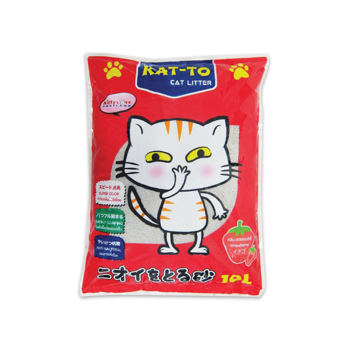 Kat-To Strawberry Scent แคทโตะ ทรายแมวกลิ่นสตรอเบอร์รี่