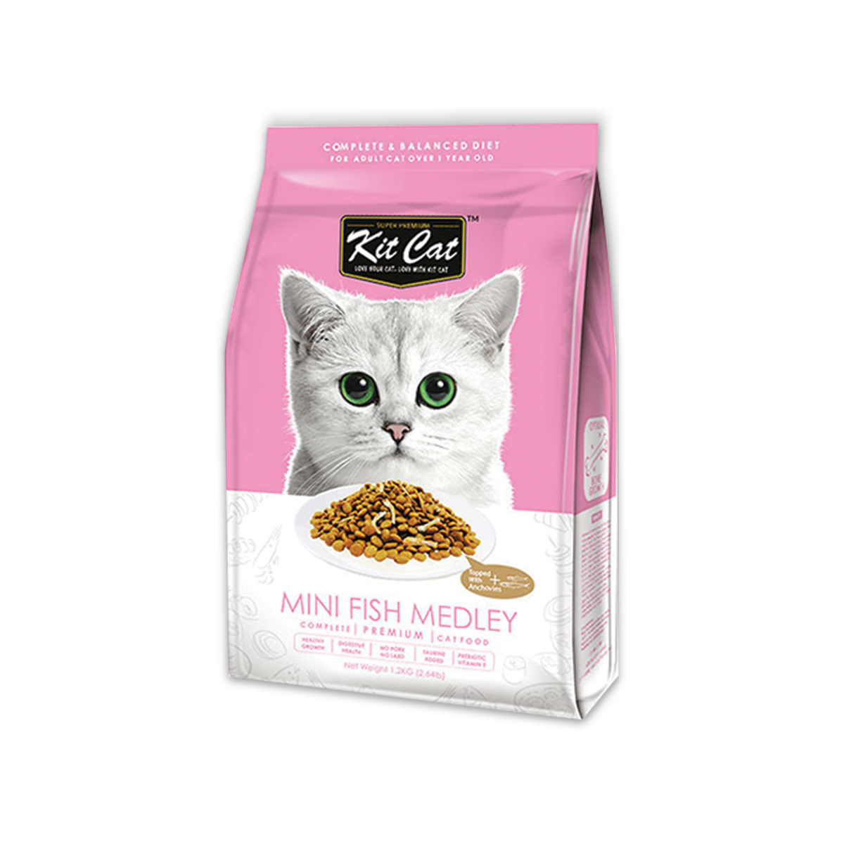 [MANOON] KIT CAT  Cat Food Mini Fish Medley (Optimal Bones Growth) 1.2kg