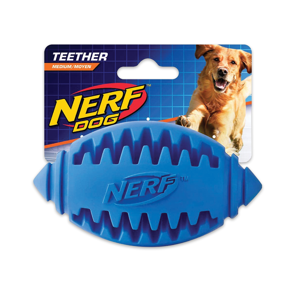 Nerf Dog Teether Football, Medium เนิร์ฟด็อก ลูกอเมริกันฟุตบอลขัดฟัน ขนาด 4 นิ้ว