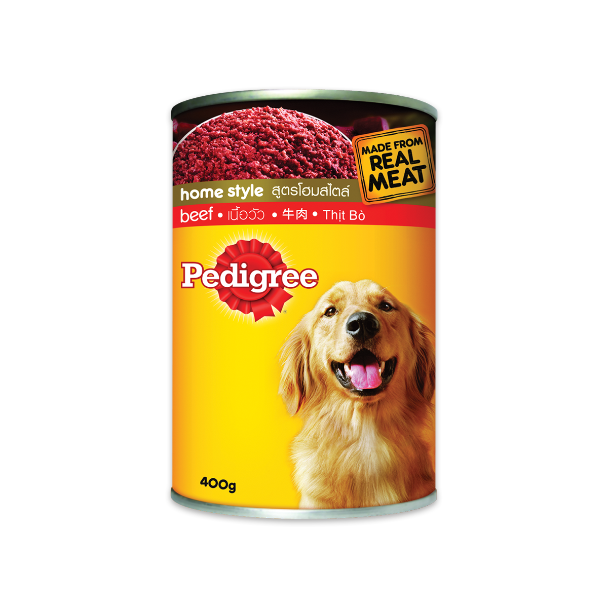 [MANOON] PEDIGREE  Can Beef เพดดิกรี อาหารเปียกสุนัขแบบกระป๋อง สูตรเนื้อวัว ขนาด 400 กรัม (24 กระป๋อง)