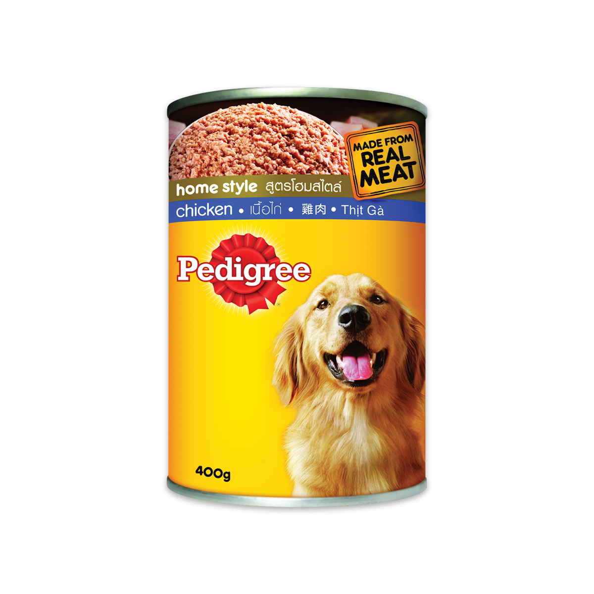 Pedigree Can Chicken เพดดิกรี อาหารเปียกสุนัขแบบกระป๋อง สูตรเนื้อไก่ ขนาด 400 กรัม