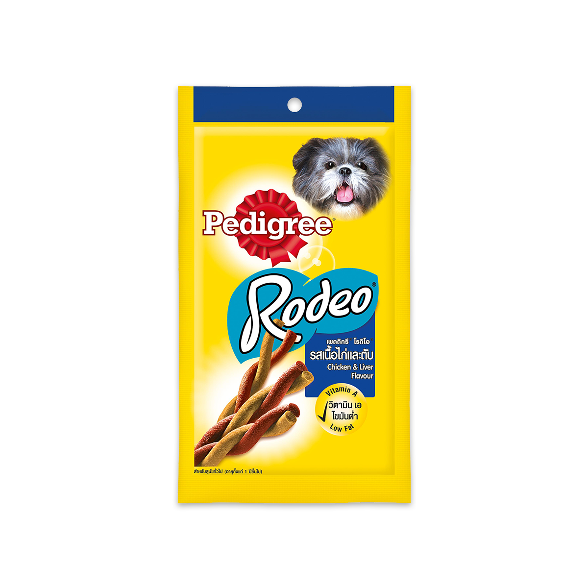 [MANOON] PEDIGREE Rodeo Chicken & Liver เพดดิกรี โรดิโอ รสเนื้อไก่และตับ ขนาด 60 กรัม (12ซอง)