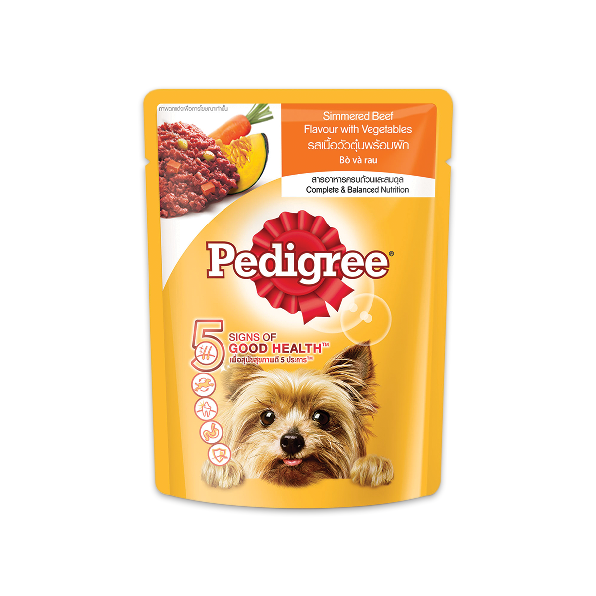 [MANOON] PEDIGREE  Pouch Adult Beef Loaf & Vegetables เพดดิกรี เพาซ์ สูตรสุนัขโต รสเนื้อวัวตุ๋นพร้อมผัก ขนาด 80 กรัม (12 ซอง)