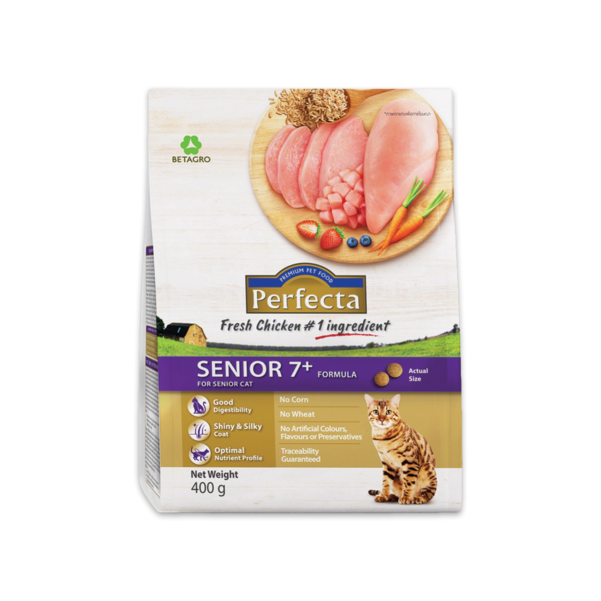 [MANOON] PERFECTA  Senior 7+ for Senior Cat Formula เพอร์เฟคต้า อาหารสำหรับแมวสูงวัยอายุ 7 ปีขั้นไป