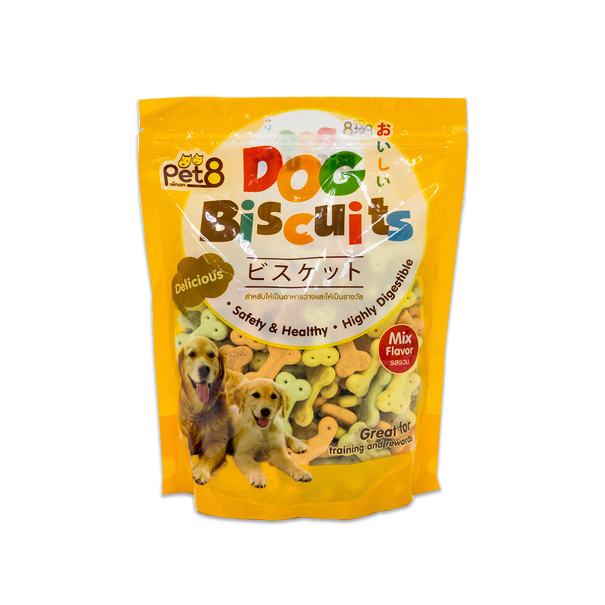 [MANOON] PET8  JC13 Dog Biscuits Treats for Dog เพ็ทเอ็ท ขนมสุนัขบิสกิต รสรวม ขนาด 350 กรัม