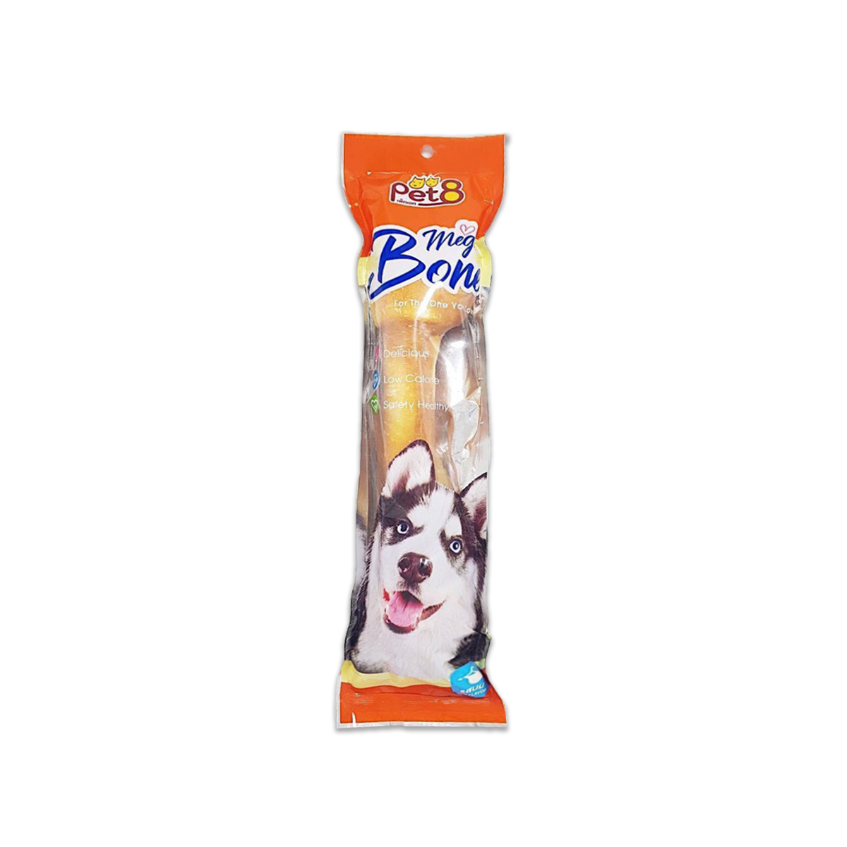 [MANOON] PET8  JJM02 Mega Bone Milk Flavor เพ็ทเอ็ท ขนมสุนัข กระดูกผูกจั้มโบ้ รสนม ขนาด 10 นิ้ว