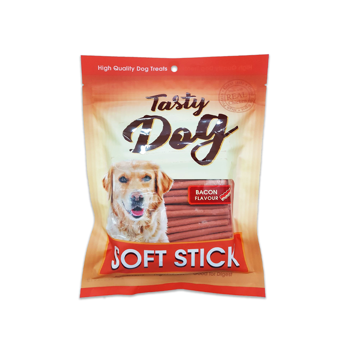 [MANOON] PET8  JST15 Tasty Dog Soft stick Bacon Flavor เพ็ทเอท สติ๊กนิ่ม รสเบคอน ขนาด 450 กรัม