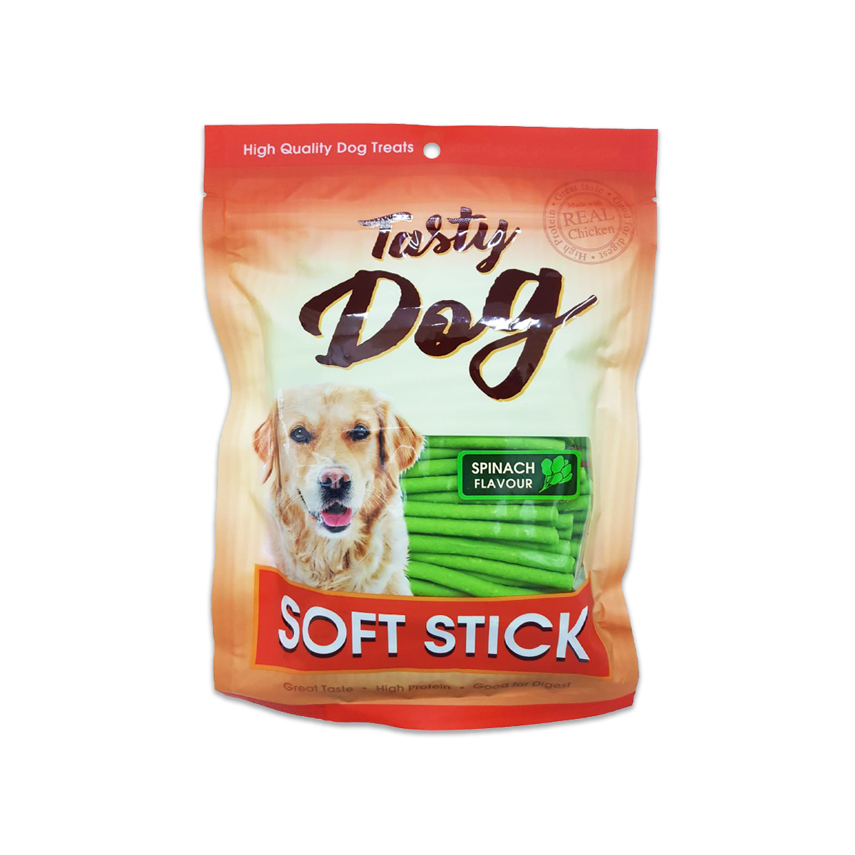 [MANOON] PET8  JST17 Tasty Dog Soft stick Spinach Flavor เพ็ทเอท สติ๊กนิ่ม รสผักโขม ขนาด 450 กรัม