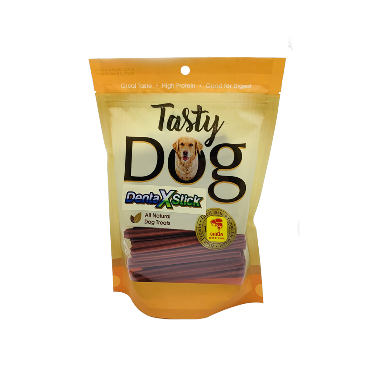 [MANOON] PET8  JDT13 Tasty Dog X Stick Beef Flavor เพ็ทเอท เดนต้า เอ็ก สติ้กขัดฟัน รสเนื้อ ขนาด 450 กรัม