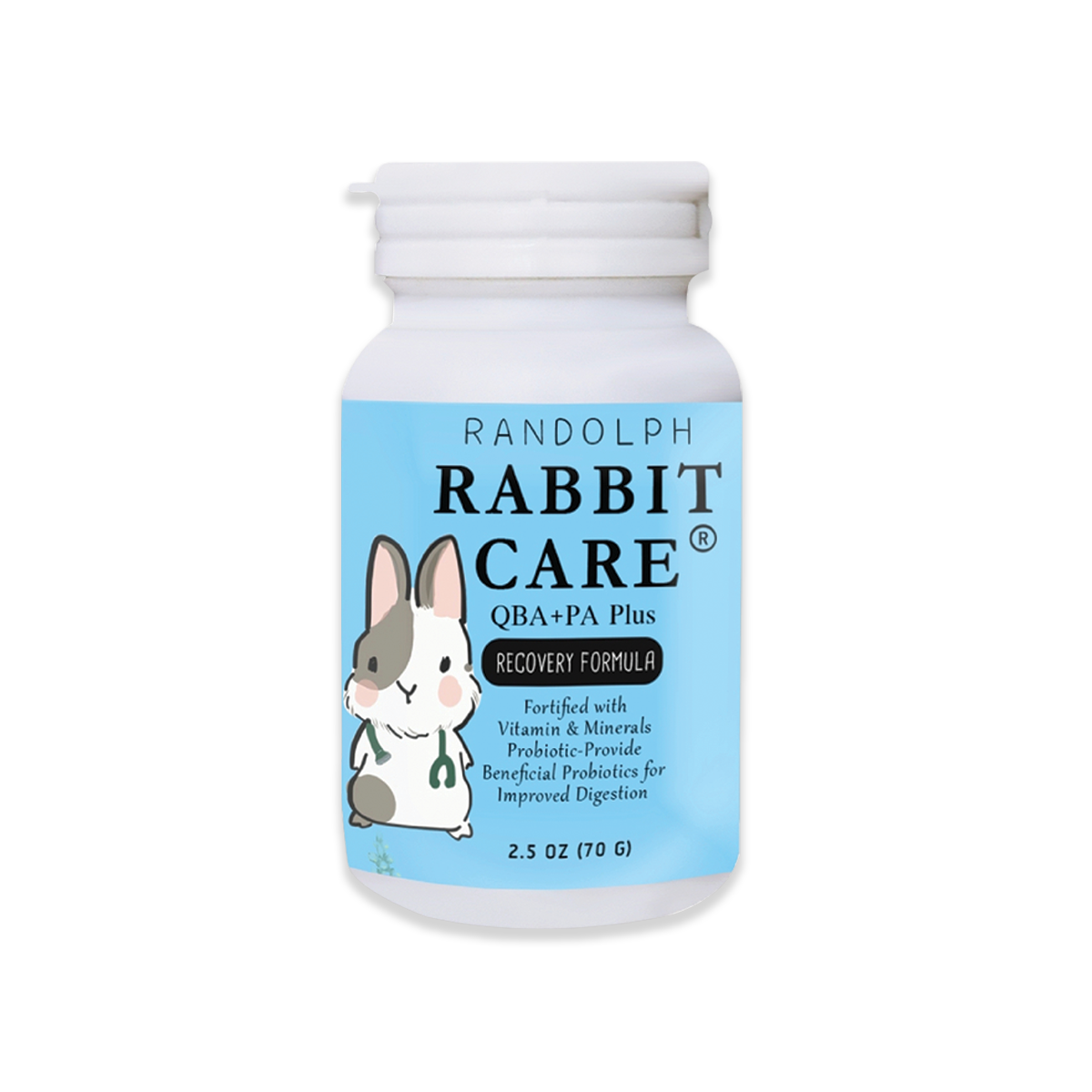 Randolph Rabbit Care QBA PA แรนดอล์ฟ เเรทบิทเเคร์ อาหากระต่ายป่วย หรือต้องการบำรุงเป็นพิเศษ ขนาด 70 กรัม