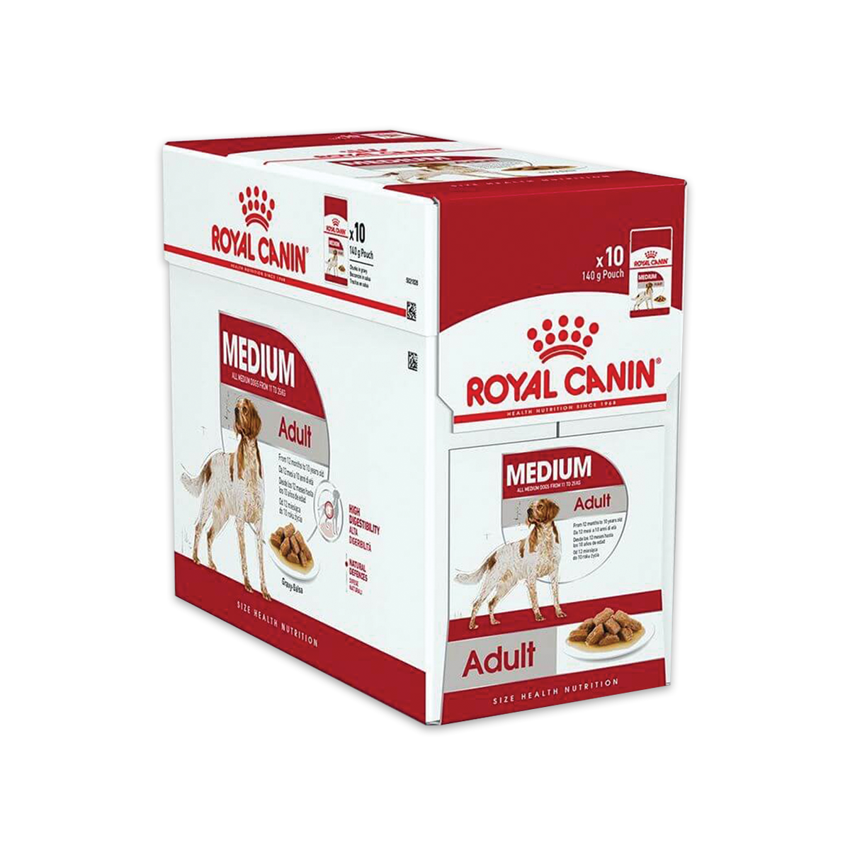 [MANOON] ROYAL CANIN  Pouch SHW Medium Adult โรยัล คานิน อาหารชนิดเปียกสำหรับสุนัขพันธุ์กลาง อายุ 12 เดือน – 10 ปี ขนาด 140 กรัม(10 ซอง)