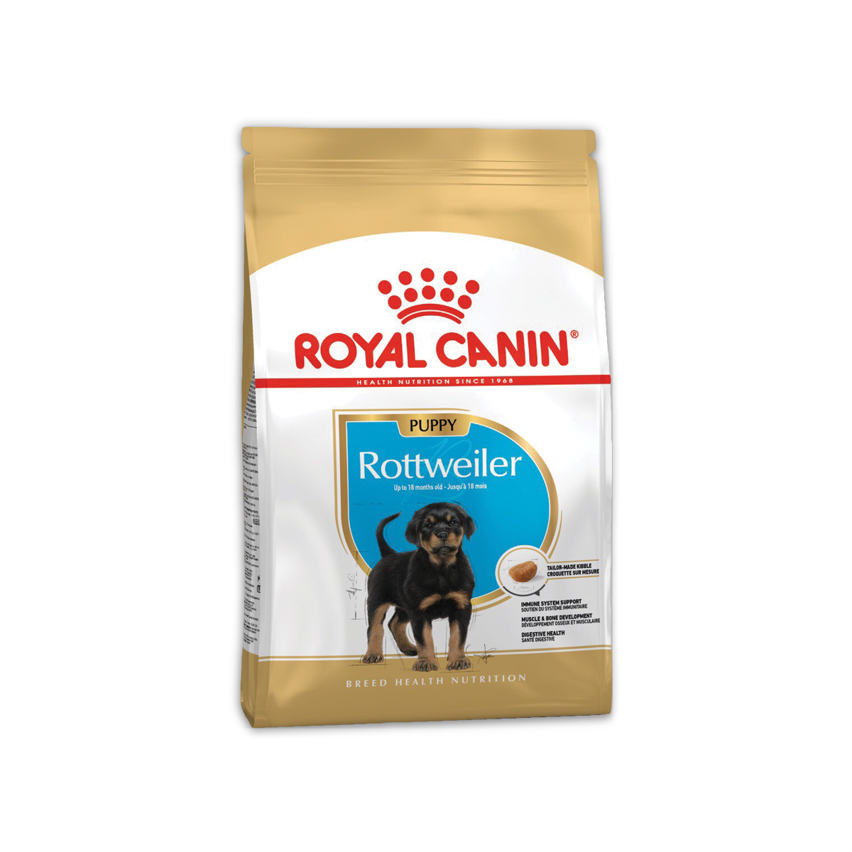Royal Canin Rottweiler Puppy โรยัล คานิน อาหารสำหรับสุนัขโตพันธุ์ พันธุ์ร็อทไวเลอร์ อายุ 2 - 18 เดือน