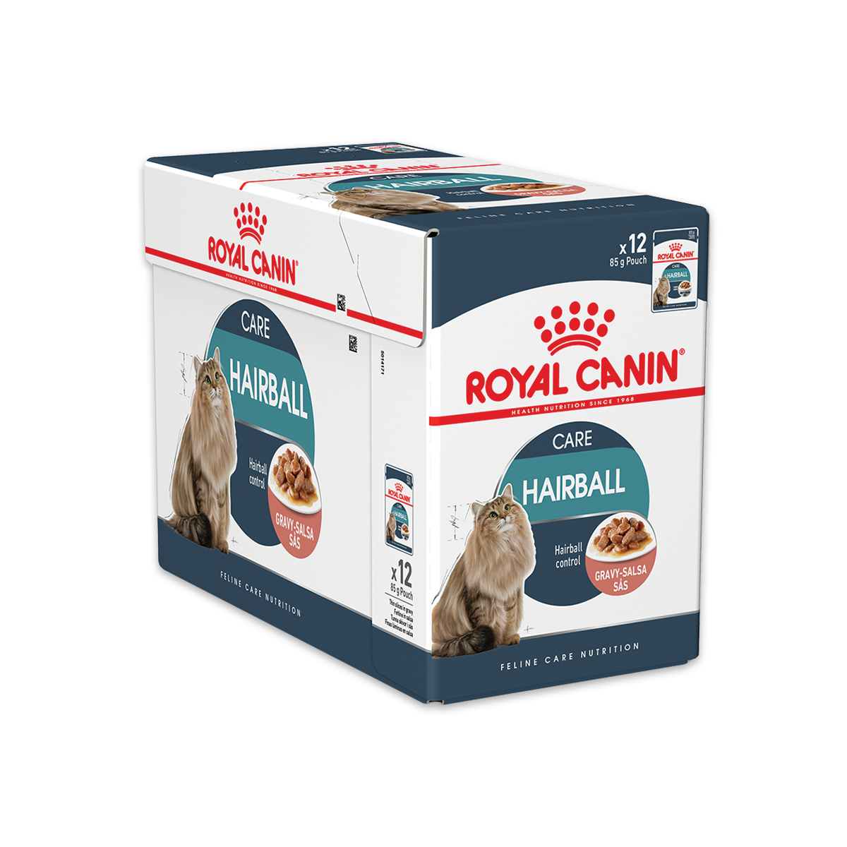 [MANOON] ROYAL CANIN Pouch Hairball Care in gravy โรยัล คานิน อาหารสำหรับแมวโตอายุ 1 ปีขึ้นไป ขนาด 85 กรัม (12 ซอง)