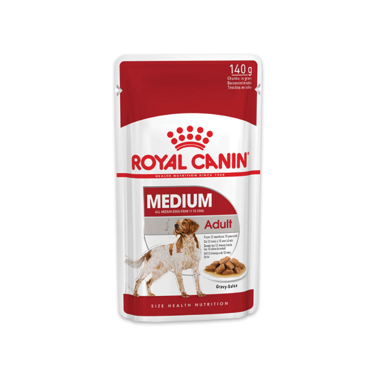 Royal Canin Pouch SHW Medium Adult โรยัล คานิน อาหารชนิดเปียกสำหรับสุนัขพันธุ์กลาง อายุ 12 เดือน – 10 ปี