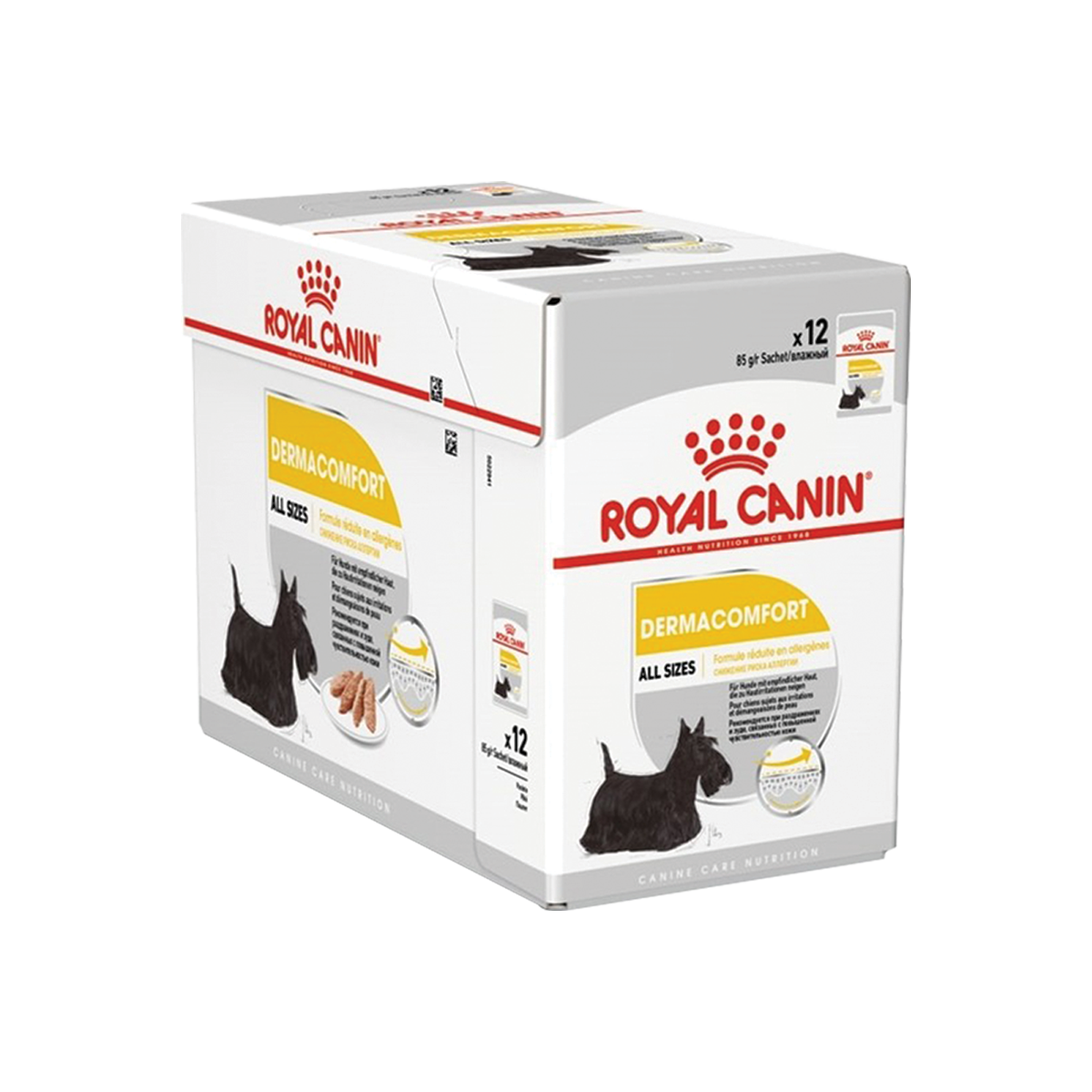 [MANOON] ROYAL CANIN  Pouch  Derma Loaf Dog Food โรยัล คานิน อาหารเปียกสำหรับสุนัขผิวแพ้ง่าย ขนาด 85 กรัม (12 ซอง)