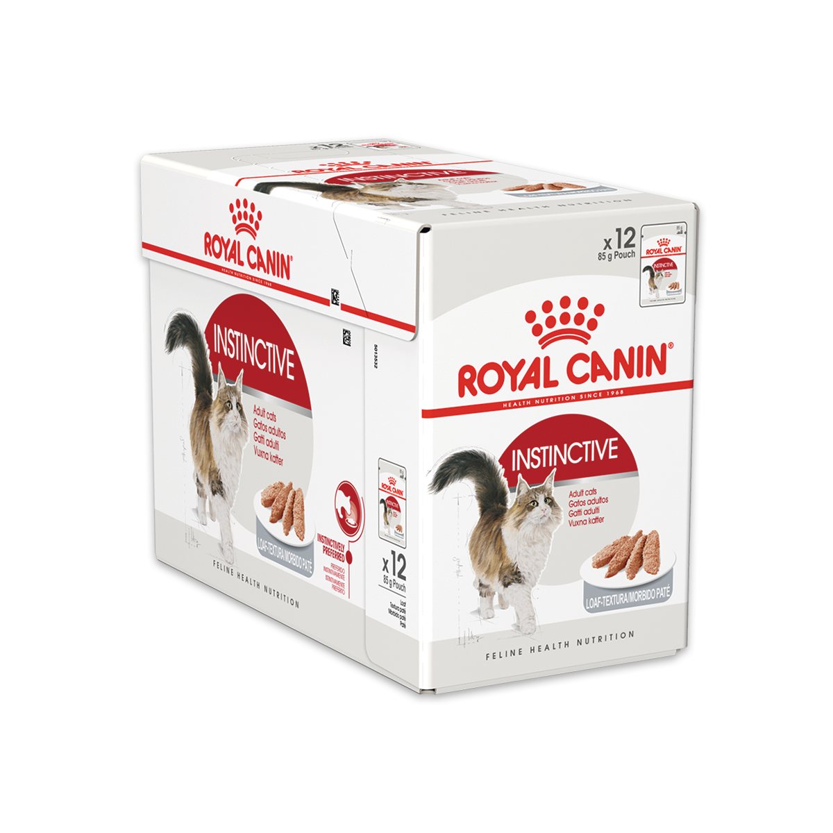 [MANOON] ROYAL CANIN Pouch Instinctive in gravy โรยัล คานิน อาหารสำหรับแมวโตอายุ 1 ปีขึ้นไป ขนาด 85 กรัม (12 ซอง)