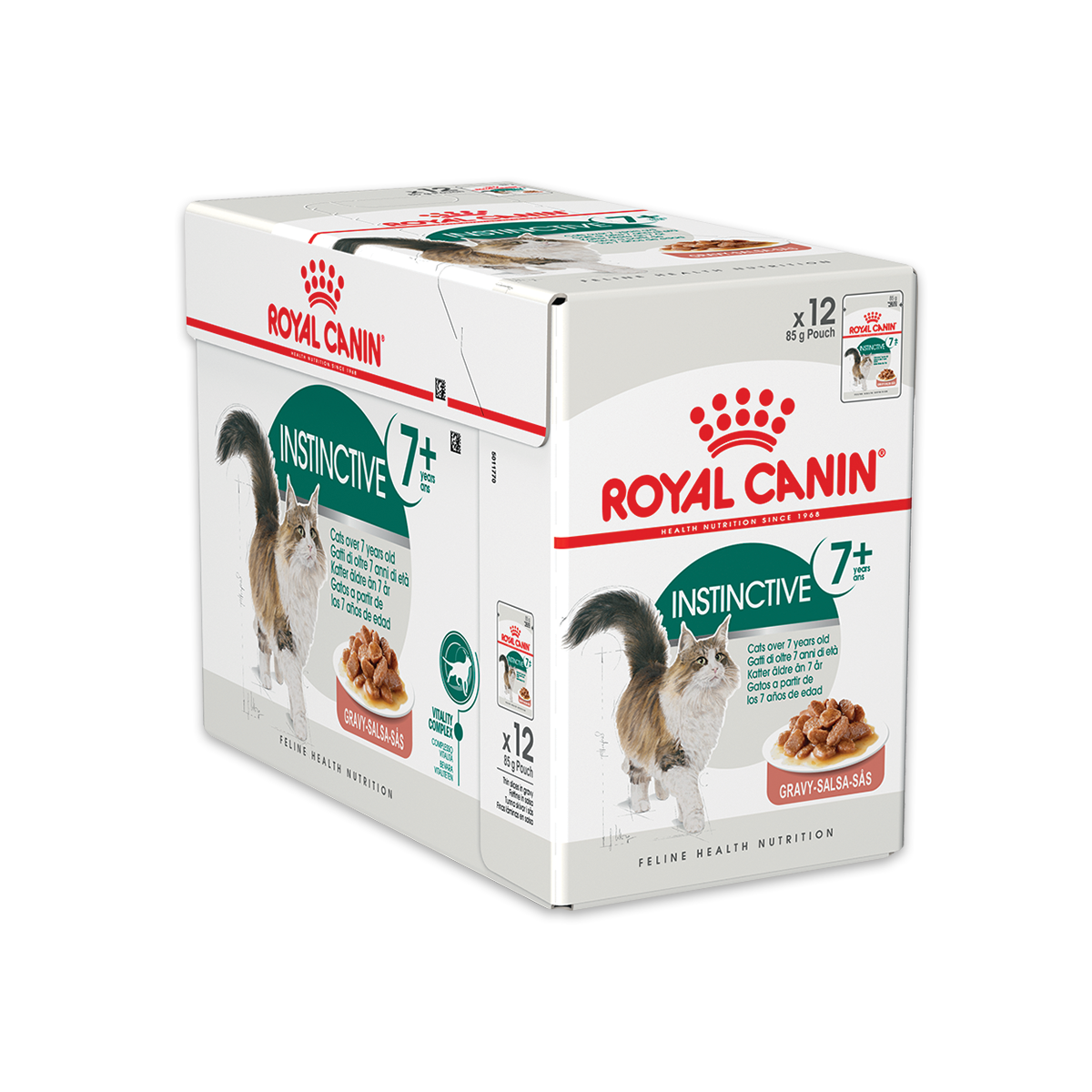 [MANOON] ROYAL CANIN Pouch Instinctive 7+ in gravy โรยัล คานิน อาหารสำหรับแมวโตอายุ 7 ปีขึ้นไป ขนาด 85 กรัม (12 ซอง)