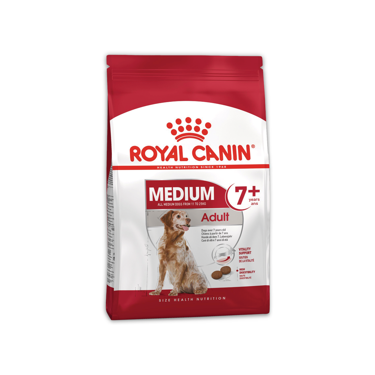 [MANOON] ROYAL CANIN Medium Adult 7+ โรยัล คานิน อาหารสำหรับสุนัขโตพันธุ์กลางอายุมากกว่า 7 ปี