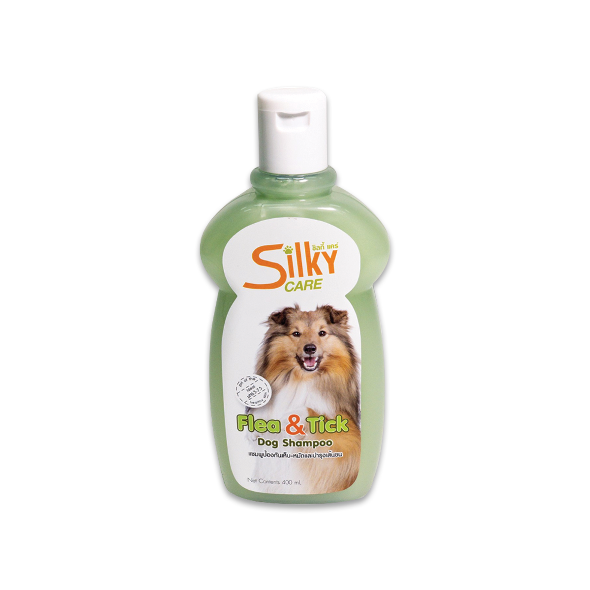 Silky Care ซิลกี้ แคร์ แชมพูสูตรกำจัดเห็บหมัด ขนาด 400 มล.
