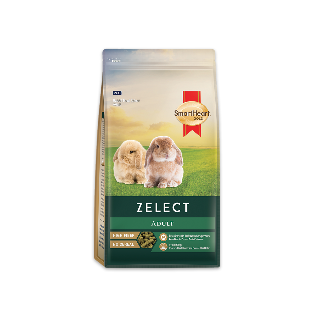 SmartHeart Gold Rabbit Feed Zelect Adult สมาร์ทฮาร์ท โกลด์ ซีเลกต์ อาหารสำหรับกระต่ายโต