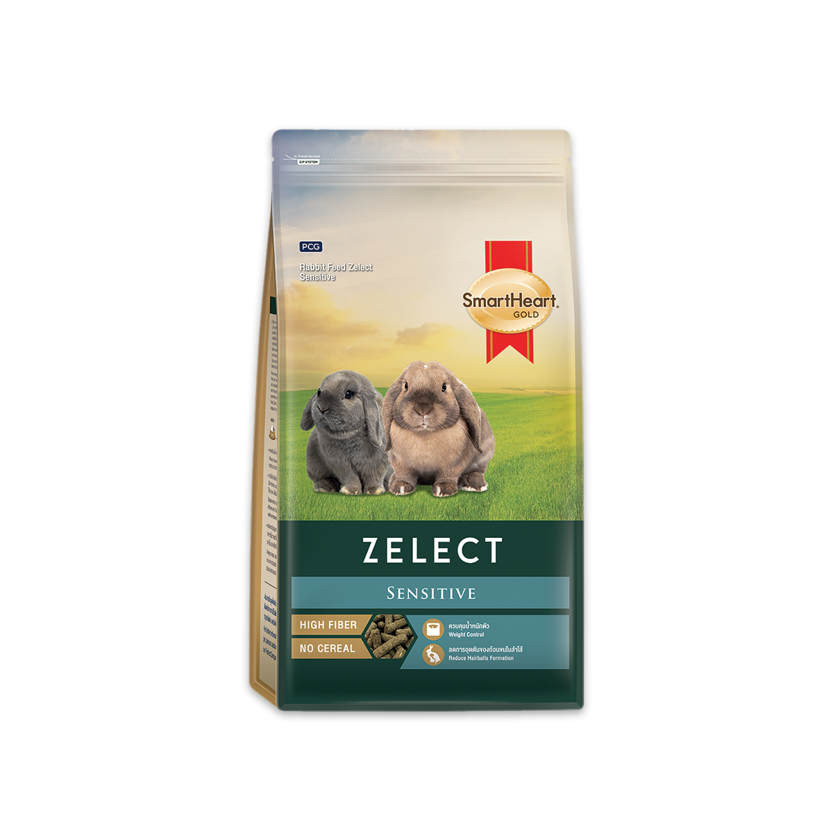 SmartHeart Gold Rabbit Feed Zelect Sensitive สมาร์ทฮาร์ท โกลด์ ซีเลกต์ เซนซิทีฟ อาหารสำหรับกระต่ายโต
