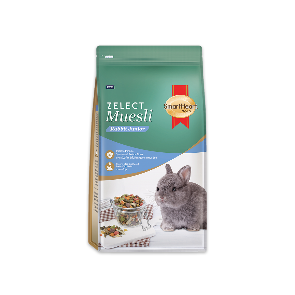 SmartHeart Gold Zelect Muesli Junior สมาร์ทฮาร์ท โกลด์ ซีเลกต์ มูสลี่ อาหารสำหรับลูกกระต่ายและกระต่ายรุ่น