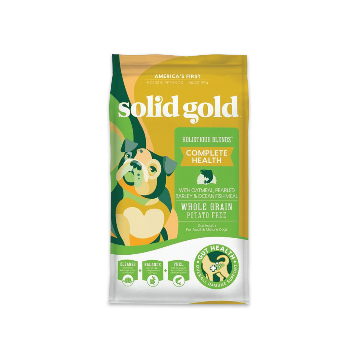 [MANOON] SOLID GOLD  โซลิด โกลด์ อาหารสุนัขสูตร Holistique Blendz สำหรับสุนัขโต-แก่ สุนัขอ้วน ขนาด 12.93 กิโลกรัม