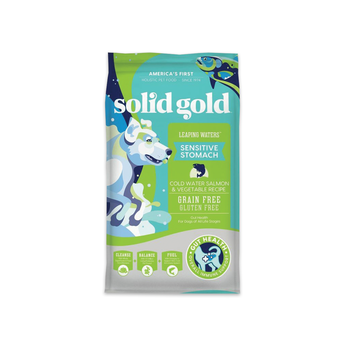 Solid Gold โซลิด โกลด์ อาหารสุนัขสูตร Leaping Waters สำหรับสุนัขโต
