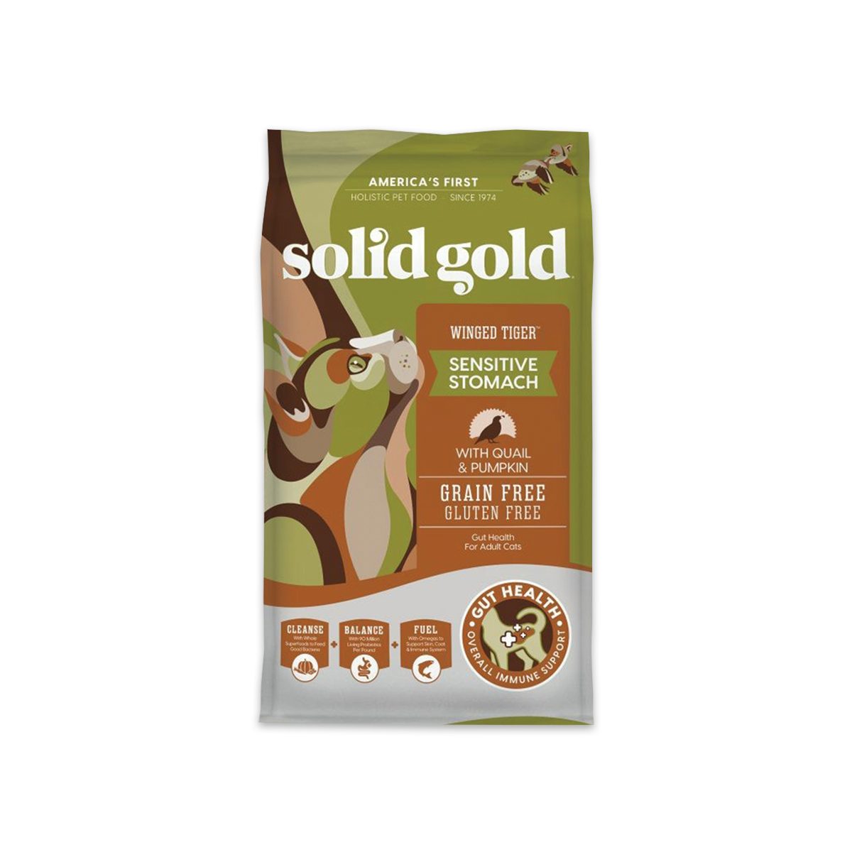 [MANOON] SOLID GOLD  โซลิด โกลด์ อาหารสูตร Winged Tiger สำหรับแมวโต