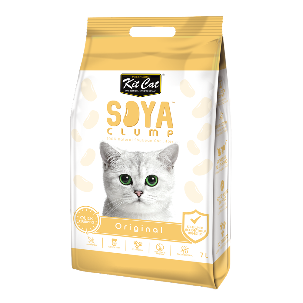 Kit Cat Soya คิตแคท โซย่า ทรายแมวเต้าหู้กลิ่นออริจินอล ขนาด 7 ลิตร