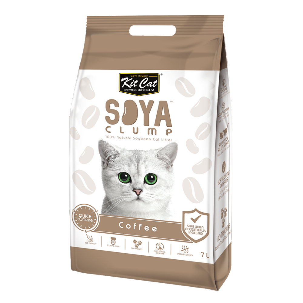 Kit Cat Soya คิตแคท โซย่า ทรายแมวเต้าหู้กลิ่นกาแฟ ขนาด 7 ลิตร
