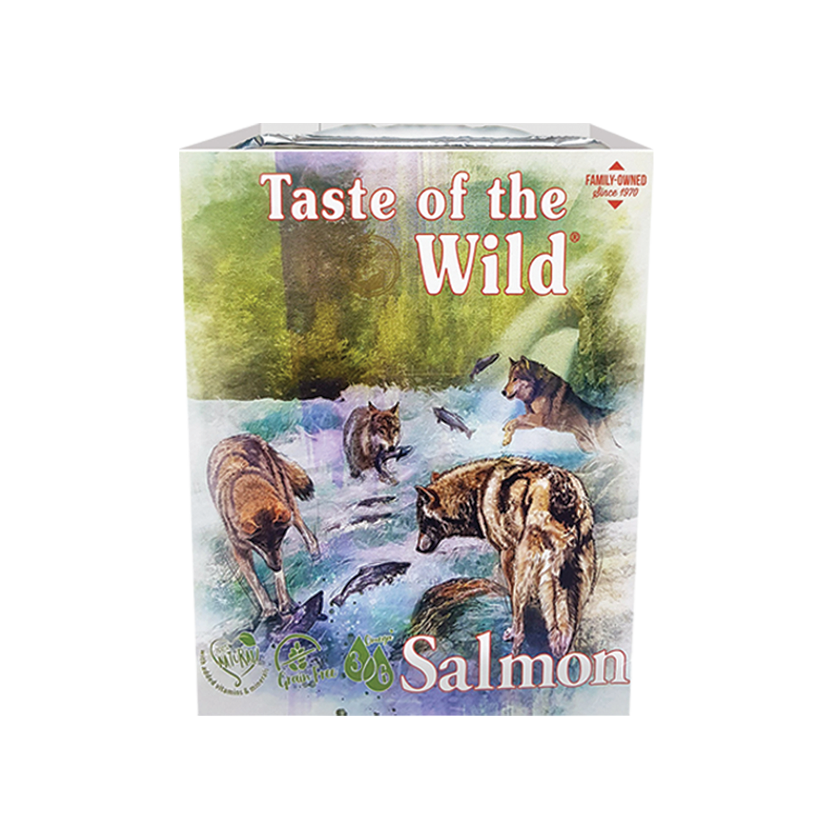 [MANOON] TASTE OF THE WILD Dog Wet Food Tray Salmon and Herring With Fruit & Vegetables Falvor เทสต์ ออฟ เดอะ ไวลด์ อาหารสัตว์ชนิดเปียกแบบถาด รสแซลมอน ขนาด 390 กรัม