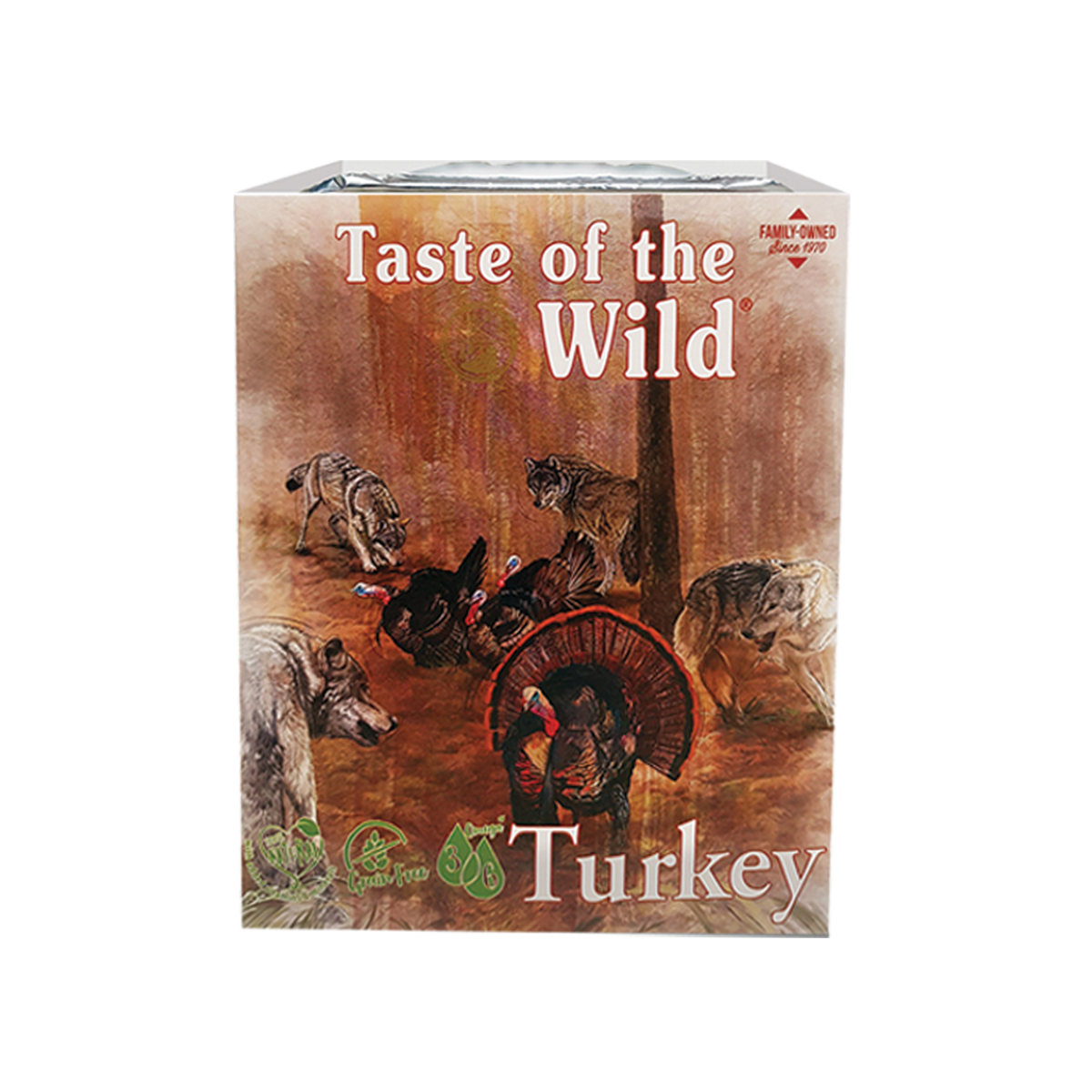 [MANOON] TASTE OF THE WILD Dog Wet Food Tray Turkey and Duck With Fruit & Vegetables Flavor เทสต์ ออฟ เดอะ ไวลด์ อาหารสัตว์ชนิดเปียกแบบถาด รสไก่งวง ขนาด 390 กรัม