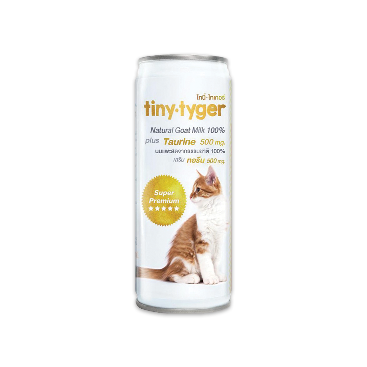Tiny-tyger Goat milk ไทนี่-ไทเกอร์ นมแพะสำหรับแมว ขนาด 245 มล (12 กระป๋อง)