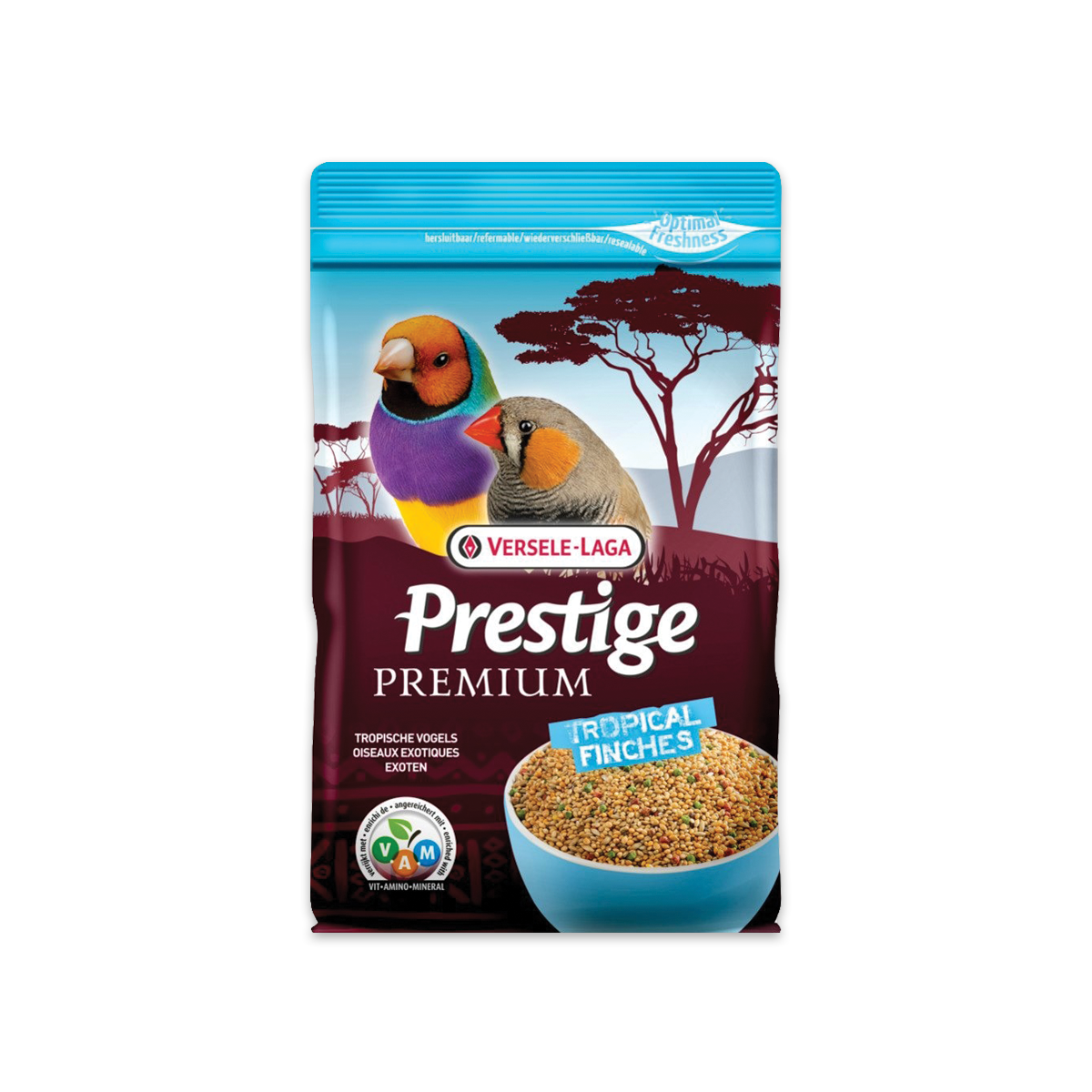 Versele-Laga Prestige Premium Tropical Finches เวอร์เซเล ลากา อาหารนกตระกูลฟินซ์ ขนาด 800 กรัม