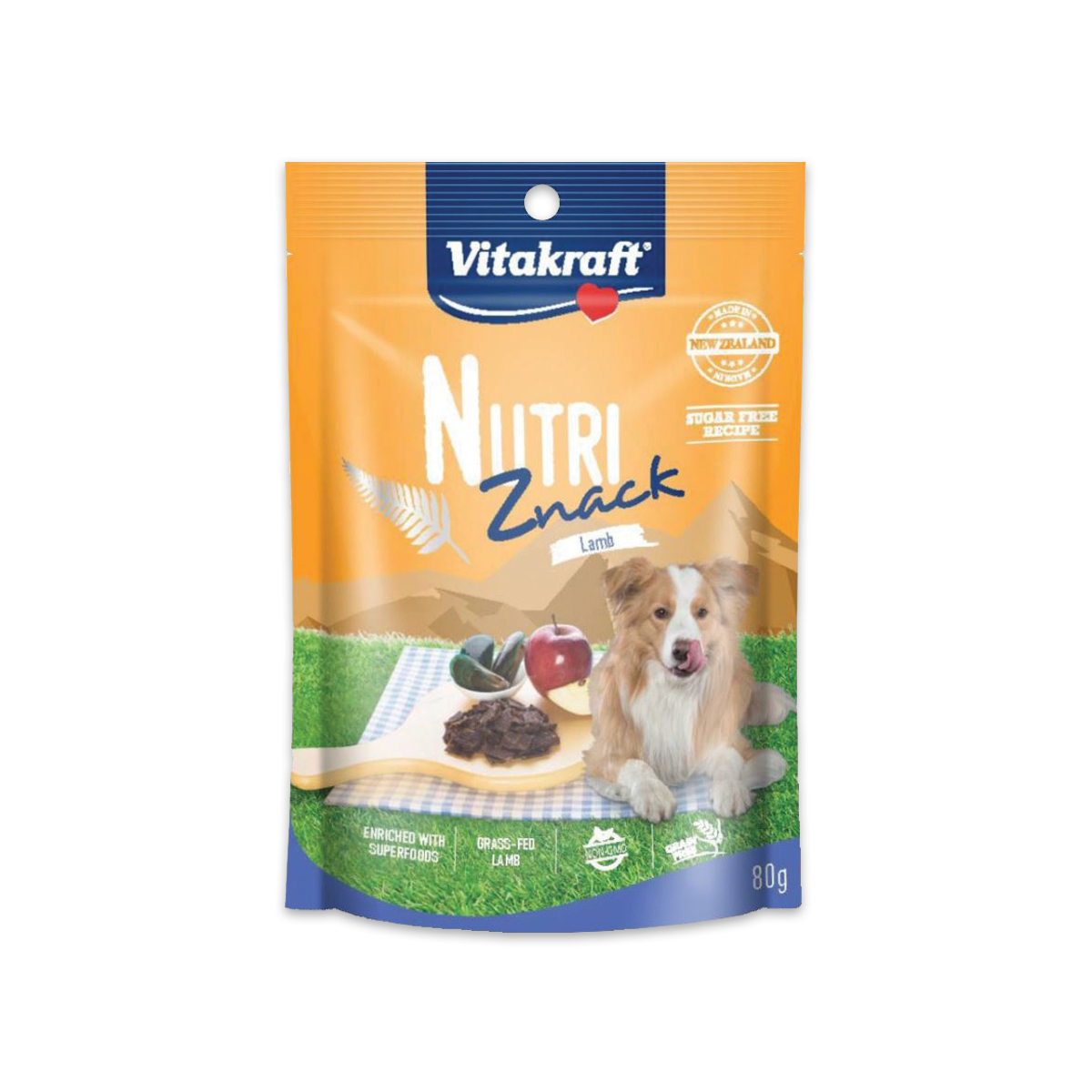 [MANOON] VITAKRAFT  Nutri Znack ไวต้าคราฟ นูทริ สแน็ค ขนมสุนัขรสแกะ ขนาด 80 กรัม