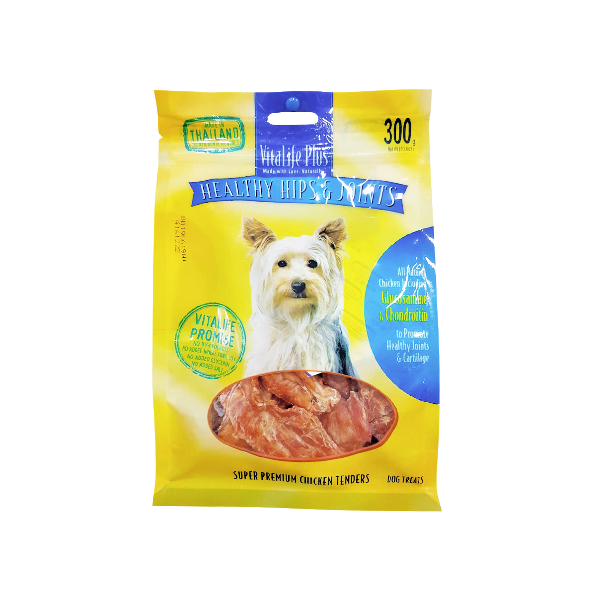 [MANOON] VITALIFE Plus Super premium chicken tender Healthy Hips and Joints ไวต้าไลฟ์ พลัส ขนมสําหรับสุนัขเนื้อสันในไก่อบแห้ง สูตรบำรุงกระดูกสะโพกและข้อต่อของสุนัข ขนาด 300 กรัม